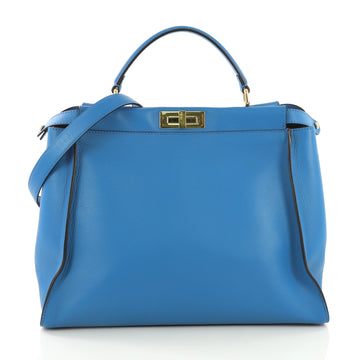 Fendi Monster Peekaboo Bag Leather with Studded Interior 422053