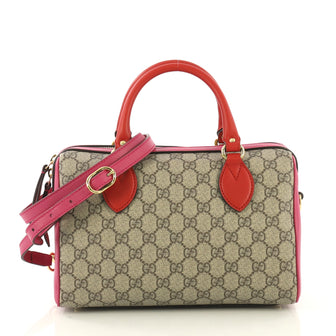 Gucci Convertible Boston Bag GG Coated Canvas and Leather 422091