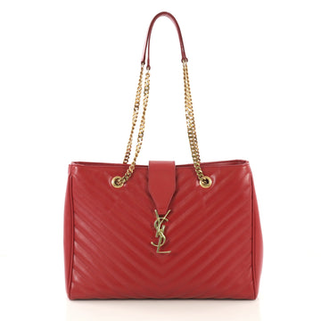Saint Laurent Classic Monogram Shopper Matelasse Chevron 4221202