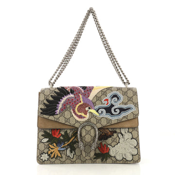 Gucci Dionysus Bag Embroidered GG Coated Canvas Medium Brown 422211