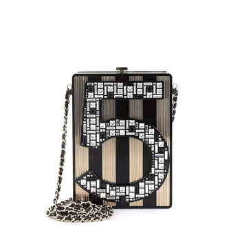 Chanel No. 5 Minaudiere Embellished Plexiglass Gold 422261