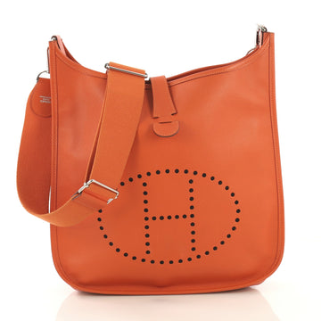 Hermes Evelyne Crossbody Gen III Epsom GM Orange 422271