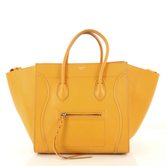Celine Phantom Bag Grainy Leather Medium Yellow 422351