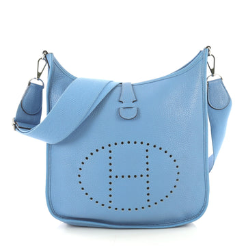 Hermes Evelyne Crossbody Gen III Clemence PM Blue 422362