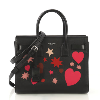 Saint Laurent Sac de Jour NM Bag Patch Embellished Leather 4224011