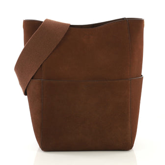Celine Sangle Seau Bag Suede Large Brown 4224020
