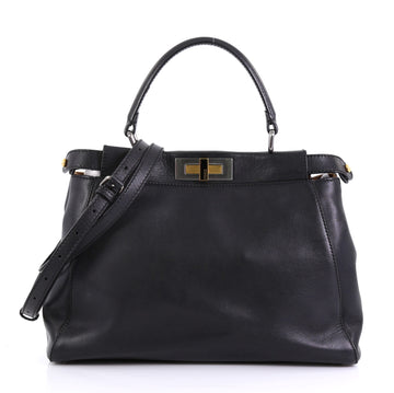 Fendi Peekaboo Bag Leather with Calf Hair Interior Regular 4224034