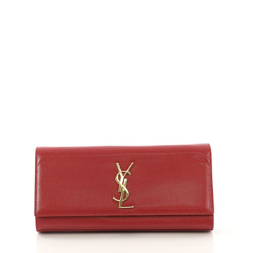 Saint Laurent Classic Monogram Clutch Leather Long