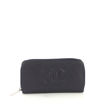Chanel Model: Timeless CC Zipped Wallet Caviar Long Blue 42251/70