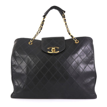 Chanel Vintage Supermodel Weekender Bag Quilted Leather Large