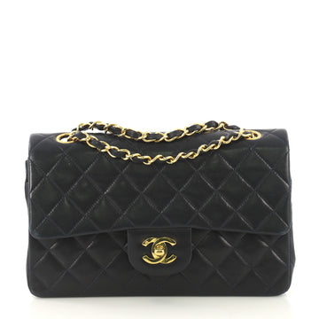 Chanel Model: Vintage Classic Double Flap Bag Quilted Lambskin Medium Blue 42251/77