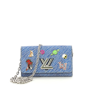 Louis Vuitton Twist Chain Wallet Limited Edition Pin Embellished Epi Leather