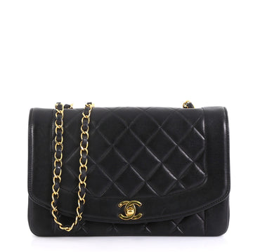 Chanel Model: Vintage Diana Flap Bag Quilted Lambskin Medium Black 42251/89