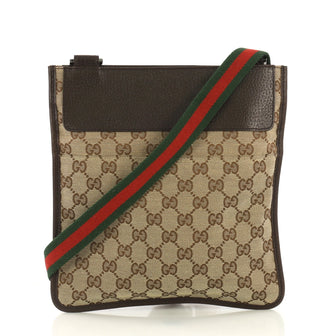 Gucci Vintage Web Crossbody Bag GG Canvas with Leather Brown 4225910