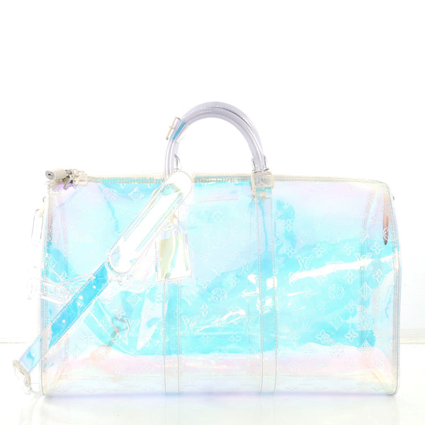 Buy First Copy LOUIS VUITTON KEEPALL BANDOULIERE 50 PRISM DUFFLE BAG