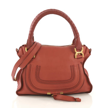 Chloe Marcie Satchel Leather Medium Pink 422592