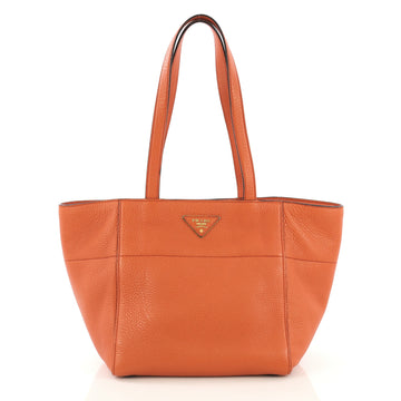 Prada Open Tote Vitello Daino Small Orange 422602