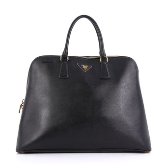 Prada Promenade Bag Saffiano Leather XL Black 422747