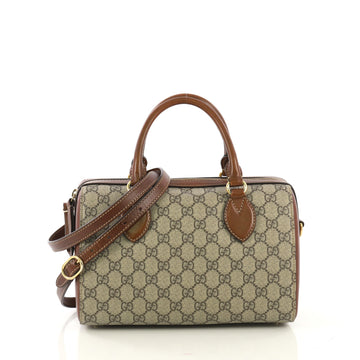 Gucci Convertible Boston Bag GG Coated Canvas and Leather Small