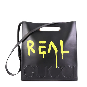 Gucci Tote GucciGhost Leather Medium Black 422954