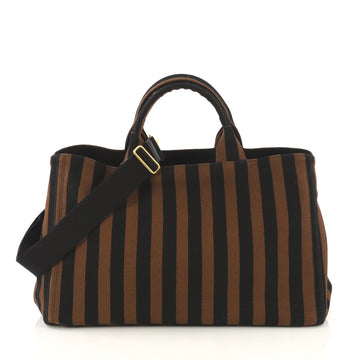Prada Canapa Convertible Tote Printed Canvas Large - Rebag