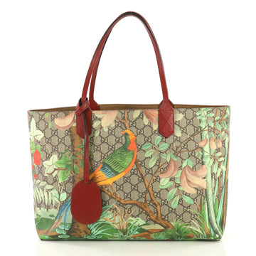 Gucci Shopping Tote Tian Print GG Coated Canvas Medium