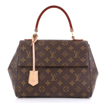 Louis Vuitton Cluny Top Handle Bag Monogram Canvas BB Brown 423001