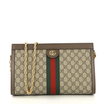 Gucci Ophidia Chain Shoulder Bag GG Coated Canvas Medium 423291