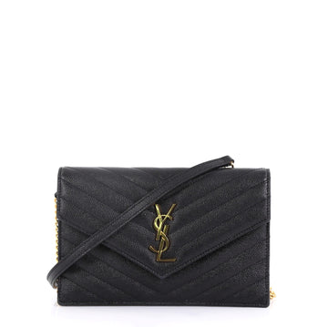 Saint Laurent Classic Monogram Wallet on Chain Matelasse 423341
