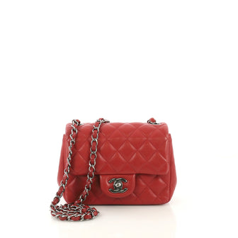 Chanel Square Classic Single Flap Bag Quilted Lambskin Mini 423361