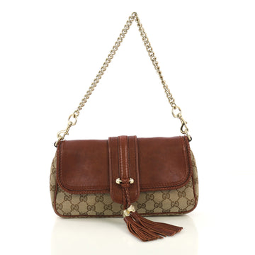 Gucci Marrakech Convertible Evening Bag Leather and GG brown 423371