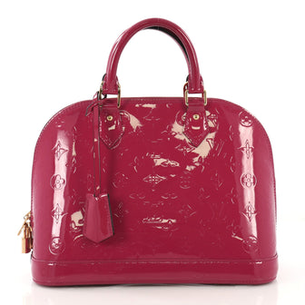 Louis Vuitton Alma Handbag Monogram Vernis PM Pink 4234801