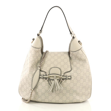 Gucci Emily Hobo Guccissima Leather Medium Neutral 423541