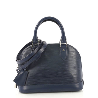 Louis Vuitton Alma Handbag Epi Leather BB Blue 423551