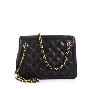 Chanel Vintage Tassel Shoulder Bag Quilted Leather Small