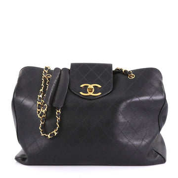 Chanel Vintage Supermodel Weekender Bag Quilted Leather Large
