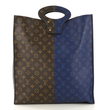 Louis Vuitton North South Tote Monogram Eclipse Split Canvas