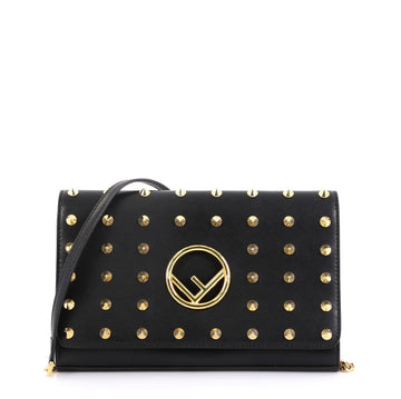 Fendi Kan I F Wallet On Chain Clutch Studded Leather