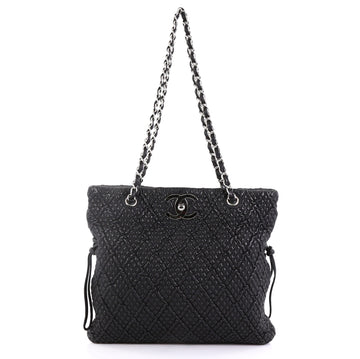 Chanel CC Lock Bon Bon Tote Matelasse Leather Large Black 423742