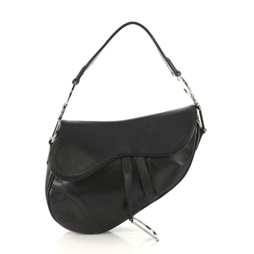 Christian Dior Vintage Saddle Bag Leather Medium