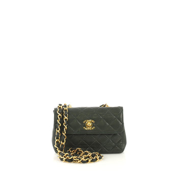 Chanel Vintage Flap Bag Quilted Lambskin Mini 