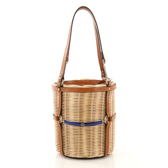 Gucci Cestino Bucket Bag Wicker Small - Designer Handbag - Rebag