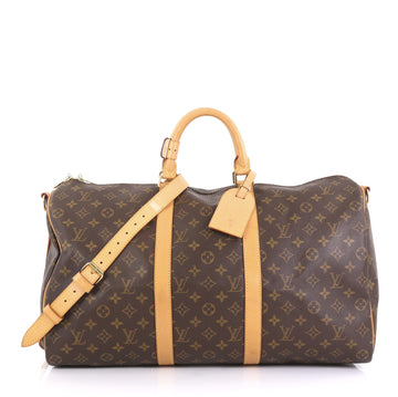 Louis Vuitton Keepall Bandouliere Bag Monogram Canvas 50 Brown 4240012