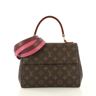 Louis Vuitton Cluny Top Handle Bag Monogram Canvas BB Brown 4240015