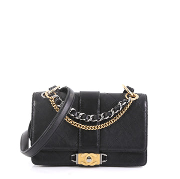 Chanel CC Chain Flap Shoulder Bag Quilted Calfskin Small