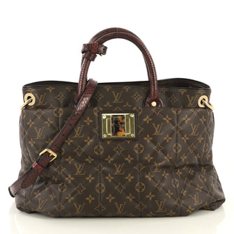 Louis Vuitton Exotique Handbag Monogram Etoile GM Brown 424181