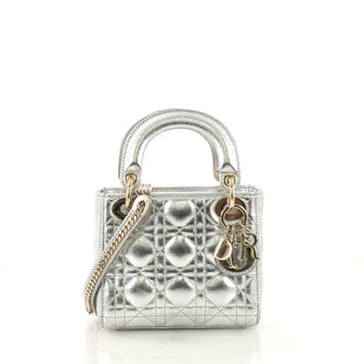 Christian Dior Lady Dior Handbag Cannage Quilt Textured 424241