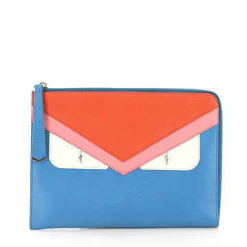 Fendi Monster Clutch Leather Medium - Designer Handbag - Rebag