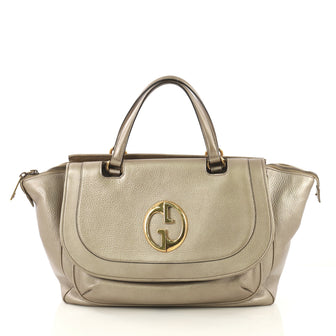 Gucci 1973 Top Handle Bag Leather Medium - Designer Handbag - Rebag