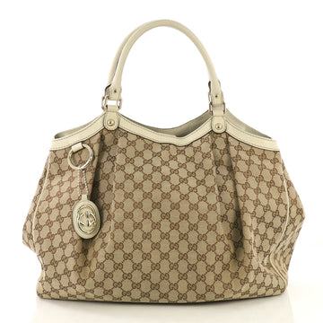 Gucci Sukey Tote GG Canvas Large - Designer Handbag - Rebag